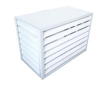Cache climatiseur exterieur aluminium,cache bloc clim exterieur ,Couverture De Climatisation Extérieure , Grille de persienne Couverture Anti-poussiè ,adapté à l'extérieur ( Color : White flat roof ,
