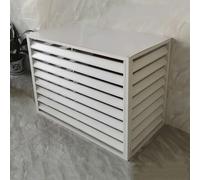 Cache Climatiseur Exterieur Aluminium, Caché Résistant Aux Intempéries Clôture D'intimité, Grille De Protection, Couvercle De Poubelle Autoportante(White,110x60x80cm)