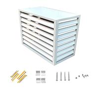 Cache Climatiseur Exterieur Aluminium, Clôture de Confidentialité pour Climatiseur, Support de Climatiseur à Persiennes, Caisson Anti Bruit Pompe à Chaleur, Adapté à la Cour et à L'extérieur (Color :