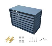Cache Climatiseur Exterieur Aluminium, Clôture de Confidentialité pour Climatiseur, Support de Climatiseur à Persiennes, Caisson Anti Bruit Pompe à Chaleur, Adapté à la Cour et à L'extérieur (Color :
