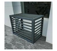 Cache Climatiseur Exterieur Aluminium, Clôture de protection en aluminium for climatiseur, clôture autoportante for jardin, terrasse, pelouse(Black B,2-3P-L110*W60*H80CM)