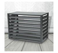 Cache Climatiseur Exterieur Aluminium, Clôture de protection en aluminium for climatiseur, clôture autoportante for jardin, terrasse, pelouse(Black a,2-3P-L110*W60*H80CM)