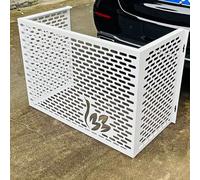 Cache Climatiseur Exterieur Aluminium Couvercle de Climatiseur Robuste en Aluminium Étanche À La Poussière et À L'eau,Convient pour L'intérieur et L'extérieur (Color : WhiteB, Size : 1.5P-3)