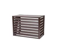 Cache climatiseur Exterieur aluminium, Couverture De Climatisation Extérieure, cache climatiseur, Étanche À La Poussière Et À L'eau , Convient aux unites de climatization externes ( Color : Brown flat
