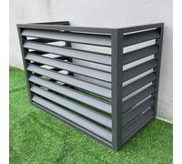 Cache Climatiseur Exterieur Aluminium, Décoratif Extérieur Cache Climatiseur, Caisson Anti Bruit Pompe à Chaleur, Convient pour L'unité Extérieure du Climatiseur ( Color : Bianco , Size : 100*50*70cm