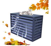 Cache Climatiseur Exterieur Aluminium, Housse Climatiseur Extérieur, Réduction du Bruit, Tenir à L'écart des Animaux et des Feuilles Mortes(Grey,1.5P)