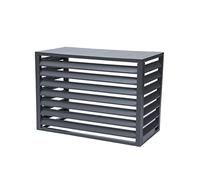 Cache climatiseur exterieur aluminium,Housse de climatiseur, Couverture Etanche Climatiseur, caisson anti bruit pompe à chaleur,cache clim,Étanche À La Poussière Et À L'eau (Color : Black B, Size :