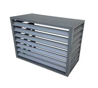 Cache Climatiseur Extérieur Aluminium, Housse de Protection de Climatiseur de Fenêtre Robuste pour Unité Extérieure de Climatiseur, Couverture de Pompe à Chaleur Extérieure(Gray cover top,120x70x150cm