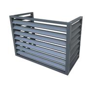 Cache Climatiseur Extérieur Aluminium, Housse de Protection de Climatiseur de Fenêtre Robuste pour Unité Extérieure de Climatiseur, Couverture de Pompe à Chaleur Extérieure(Gray,120x70x150cm)