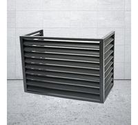 Cache Climatiseur Exterieur Aluminium, Support de Climatiseur pour écran de Clôture, Couvercle de Poubelle Autoportante, Convient pour L'unité Extérieure du Climatiseur ( Color : Gris , Size : 100*50*