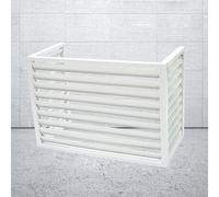 Cache Climatiseur Exterieur Aluminium, Support de Climatiseur pour écran de Clôture, Couvercle de Poubelle Autoportante, Convient pour L'unité Extérieure du Climatiseur ( Color : Bianco , Size : 100*5