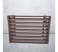 Cache Climatiseur Exterieur Aluminium, Support de Climatiseur pour écran de Clôture, Couvercle de Poubelle Autoportante, Convient pour L'unité Extérieure du Climatiseur ( Color : Brown , Size : 100*50