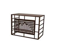 Cache Climatiseur Exterieur Aluminium,Unité Extérieure De Climatiseur De Type Couvercle,Cache Pompe A Chaleur Extérieur,Couvercle De Poubelle Autoportante,Convient Pour L'intérieur Et L'extérieur(Brow