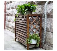 Cache Climatiseur Exterieur Bois Caché Couverture De Climatiseur Support De Fleur Grille De Protection De Climatiseur Pour Extérieur Confidentialité/Masquer (Size : L100 X W43 X H94cm)