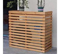 Cache Climatiseur Exterieur Bois Clôture de Climatisation Entièrement en Bois Massif Étanche À la Poussière Et À L'eau,Convient pour L'unité Extérieure du Climatiseur (Color : Rose pear color, Size