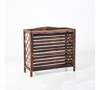 Cache Climatiseur Exterieur,Bois Massif Couverture De Climatiseur,Écran De Clôture De Climatiseur En Bois, Climatisation Extérieure Écran De Clôture De Confidentialité(Color:Brown,Size:105*47*100cm)
