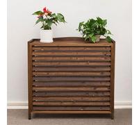 Cache Climatiseur Exterieur Bois Protection Support Climatiseur Exterieur Housse Climatiseur Extérieur Cache Clim Bois Imperméable Et Protection Solaire Vérandas Etagere Plantes Exterieur(110x50x85cm)