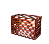 Cache Climatiseur Exterieur,Cache pour Climatiseur Clôture de confidentialité en aluminium, couvercle de protection de condenseur, couvercle de climatiseur de fenêtre extérieure(Red,L100xW50xH70cm)