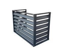 Cache Climatiseur Exterieur, Couvercle De Climatiseur 1,5/3/5 CV, Housse Climatiseur Dissimulé Pour Intérieur Et Extérieur Clim Split(Gray,120x70x150cm(Three sides))