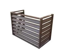 Cache Climatiseur Exterieur, Couvercle De Climatiseur 1,5/3/5 CV, Housse Climatiseur Dissimulé Pour Intérieur Et Extérieur Clim Split(Brown,120x70x150cm(Three sides))
