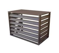 Cache Climatiseur Exterieur, Couvercle De Climatiseur 1,5/3/5 CV, Housse Climatiseur Dissimulé Pour Intérieur Et Extérieur Clim Split(Brown,120x70x150cm(Four sides))