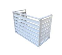 Cache Climatiseur Exterieur, Couvercle De Climatiseur 1,5/3/5 CV, Housse Climatiseur Dissimulé Pour Intérieur Et Extérieur Clim Split(White,110x60x80cm(Three sides))