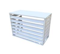 Cache Climatiseur Exterieur, Couvercle De Climatiseur 1,5/3/5 CV, Housse Climatiseur Dissimulé Pour Intérieur Et Extérieur Clim Split(White,120x70x150cm(Four sides))