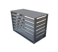 Cache Climatiseur Exterieur, Couvercle De Climatiseur 1,5/3/5 CV, Housse Climatiseur Dissimulé Pour Intérieur Et Extérieur Clim Split(Gray,100x50x70cm (Four sides))