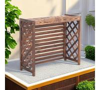 Cache Climatiseur Exterieur, Couverture De Climatisation, Cache Climatiseur Exterieur Bois Pour Support De Fleurs En Bois Massif, Empêche Le Feuillage De Tomber (Size : 120x57x100cm/47.2x22.4x39.3in