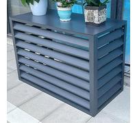 Cache Climatiseur Extérieur, Couverture De Climatiseur, Support De Climatiseur À Persiennes, Support De Fleur En Aluminium, Couvercle De Poubelle Autoportante Protection De Unité Pour Pompe À Chaleur