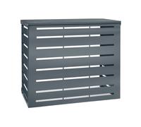 TERRE JARDIN - Cache Climatiseur Exterieur, 95 x 50 x 80 cm - Cache Pompe a Chaleur Extérieur, Métal - Kit Fixation Inclus - Cache Clim, Anti Intempéries - Discrétion, Protection, Réduction Bruit