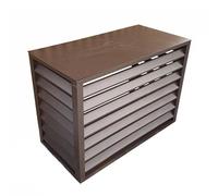 Cache Climatiseur Exterieur en Aluminium avec Couvercle Supérieur, Cache Clim Extérieure a Persiennes, pour Cacher le Climatiseur a L'extérieur et pour L'intimité Extérieure ( Color : Brown , Size : 1