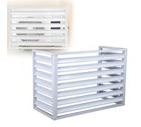 Cache-Climatiseur ExtéRieur en Aluminium pour Support à Fleurs,Cache-Climatiseur,éCran D'Intimité pour Pompe à Chaleur,pour Dissimuler Poubelles Ou UnitéS De Climatisation,White c,100 * 70 * 50(1.5P)