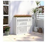 Cache Climatiseur Exterieur En Bois Étagère Stockage De Plantes Exterieur Cacher CSupport De Climatiseur Grand Support De Fleur De Climatiseur (Color : White, Size : 105x45x95cm)
