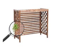 Cache Climatiseur Extérieur En Bois Massif Écran Décoratif De Clôture De Confidentialité Support De Climatiseur À Persiennes Écran De Confidentialité Pour Cacher Climatisation (Size : L85 X W35 X H75