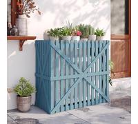 Cache Climatiseur Exterieur En Bois- Montage Facile, Support Clôture Décoratif Résistant Aux Intempéries Ventilation/Protection Solaire/Protection Contre La Pluie (Color : D, Size : 85 * 40 * 80cm)