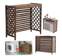 Cache Climatiseur Exterieur En Bois Support De Climatiseur Climatiseur Split Cache Clim Imperméable Et Protection Solaire Cache Climatiseur Vérandas Housse Climatiseur Extérieur(86x35x80cm)
