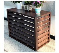Cache Climatiseur Exterieur Étagère Stockage De Plantes Exterieur Cacher CSupport De Climatiseur Grand Support De Fleur De Climatiseur En Aluminium Blanc/Brun/Grey (Color : Brown, Size : 100x50x70cm