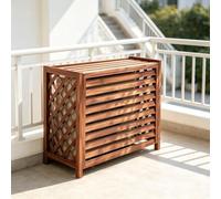 Cache Climatiseur Exterieur Habillage Pompe Chaleur | Habillage elegant pour groupe exterieur avec espace superieur pour jardiniere.(110*85)