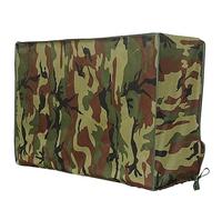 Cache Climatiseur Exterieur, Housse Pompe a Chaleur Piscine, Tissu Oxford 600D, Anti Poussière, Imperméable, Coupe Vent, Faciles a Installer(Green,84x59x32CM/33x23x12IN)