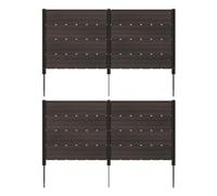 Cache Climatiseur Exterieur Panneaux de clôture d'écran de confidentialité | 48" x 38" clôture de poubelle d'écran de climatiseur avec 3 enjeux au sol(Brown)