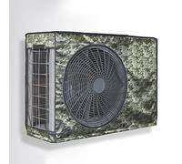 Cache Climatiseur Exterieur, Pare-soleil, Housse de Protection Imperméable pour Climatiseur de Fenêtre, avec Filet de Protection Noir(Green,100 * 80 * 43cm)