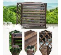 Cache Climatiseur Exterieur, Stores de Coque Rack de Climatisation, Cache Climatiseur en Bois Massif D'écran de Confidentialité, Adaptée aux Jardins, Balcons, Murs, Patios (Size : 86 * 35 * 80cm)