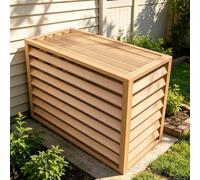 Cache Climatiseur Mini Split en Aluminium pour Unités Extérieures | Écran à Grilles à Lames pour Jardin, Balcon et Utilisation Extérieure(D,100cm/39.3in)