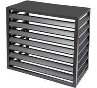 Cache Climatiseur Support De Fleurs À Persiennes Couverture De Climatiseur - Protection De Unité Extérieur Pour Pompe À Chaleur - Aluminium Composite (100x50x70cm, Gray)