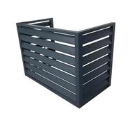 Cache Climatiseurs, Couverture Supérieure de Climatisation, Adaptée à L'intérieur et à L'extérieur, Cache Climatiseurs Extérieur en Aluminium, Convient pour la Décoration du sol(Dark gray,110x60x80cm)