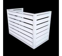 Cache Climatiseurs, Couverture Supérieure de Climatisation, Adaptée à L'intérieur et à L'extérieur, Cache Climatiseurs Extérieur en Aluminium, Convient pour la Décoration du sol(White,100x50x70cm)