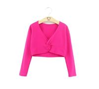 Cache Coeur Danse Classique Fille Filles classique Ballet vêtement enveloppant à manches longues haut danse haussement d'épaules pull manteau court enfants Dancewear coton échauffement pull for justau