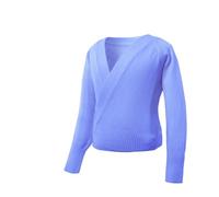 Cache Coeur Danse Classique Fille Pull portefeuille for filles, haut de danse, épais et chaud, ballerine, manches longues, Cardigan en tricot, for enfants, tenue de classe, vêtements de base, rose(Blu