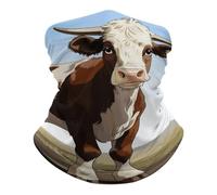 Cache-Col Animal Vache Décoration Faciale Séchage Rapide Chapeaux Respirant Écharpe Tube, pour Ski, Randonnée, Femme, Cyclisme, 26x30cm